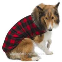 big dog  Buffalo Reversible Plaid Fleece Dog Coat, dog clothes large , Red/Black