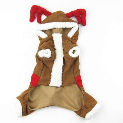 Christmas Warm dog clothes with elk shape coat